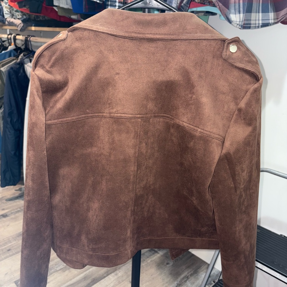 Philosophy Suede-Look Brown Outerwear - Picture 3 of 3